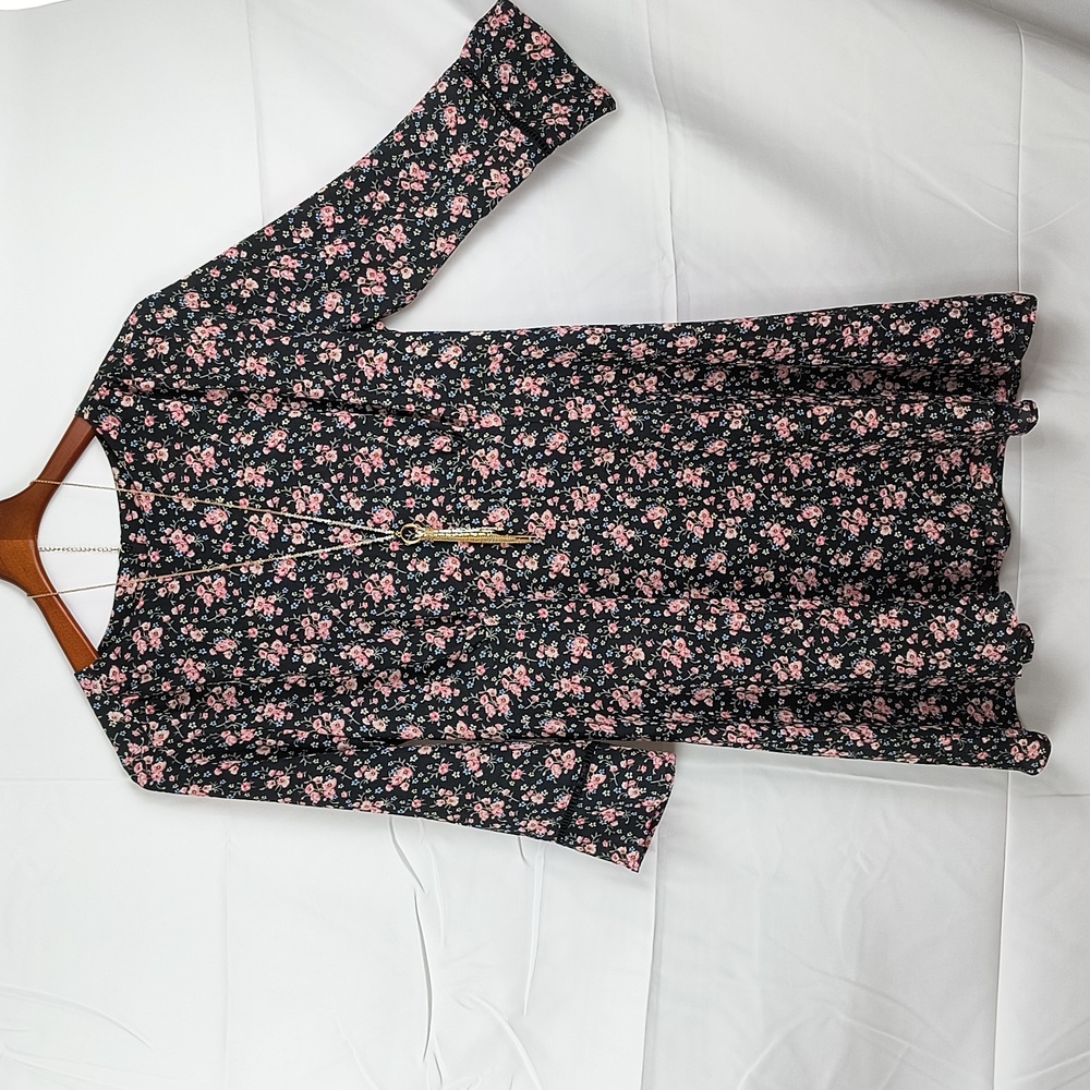 Asymmetrical Floral Dress